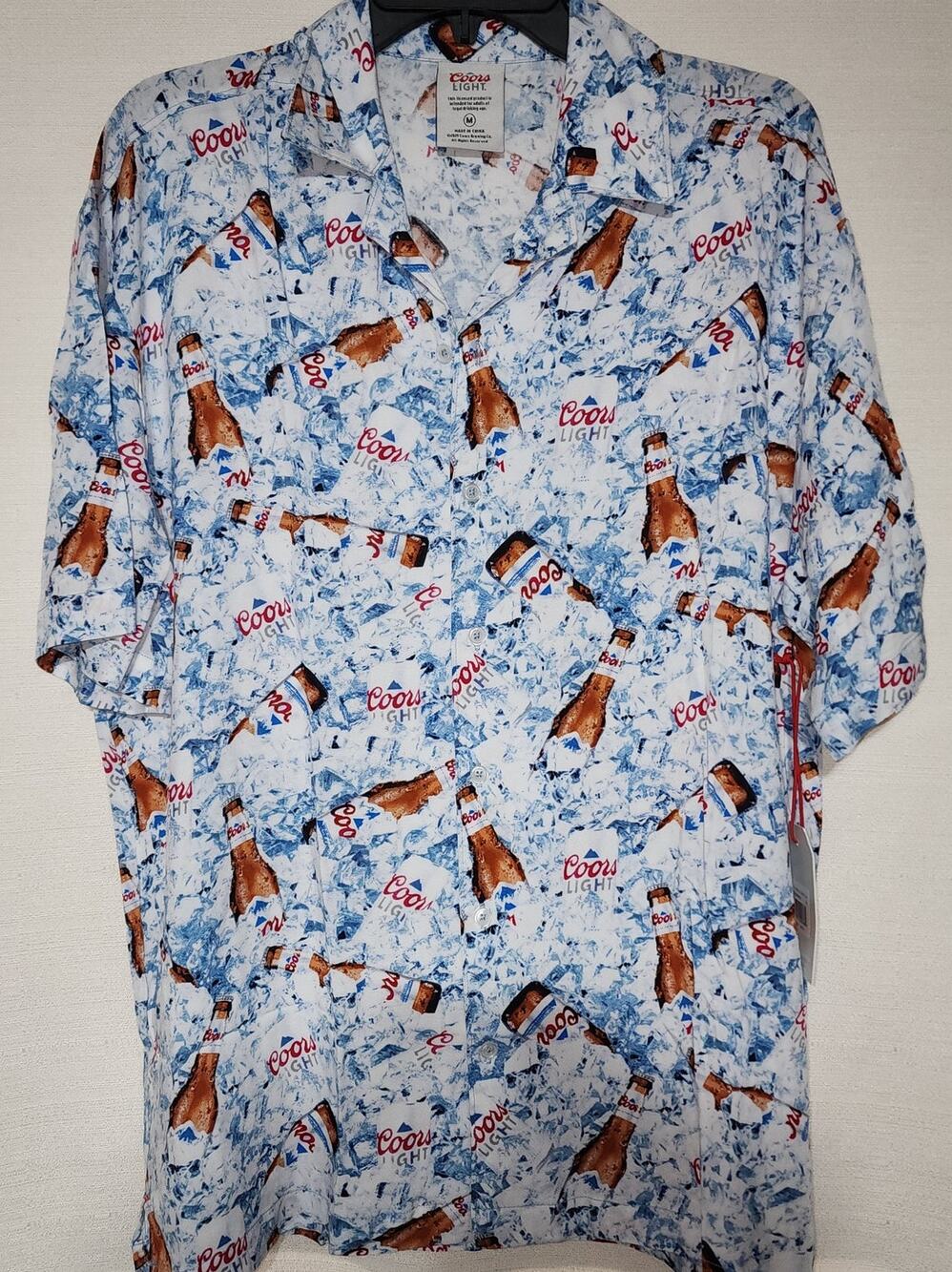Coors light button down shirt size medium men